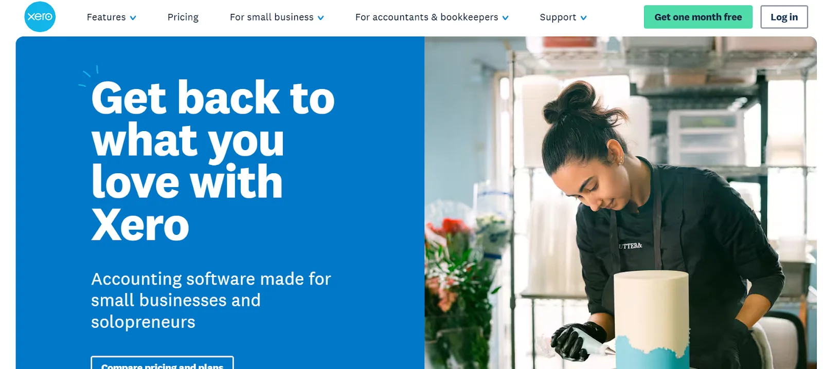 Xero website page