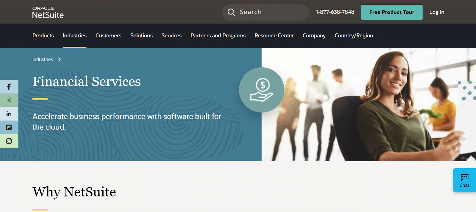 Netsuite website page