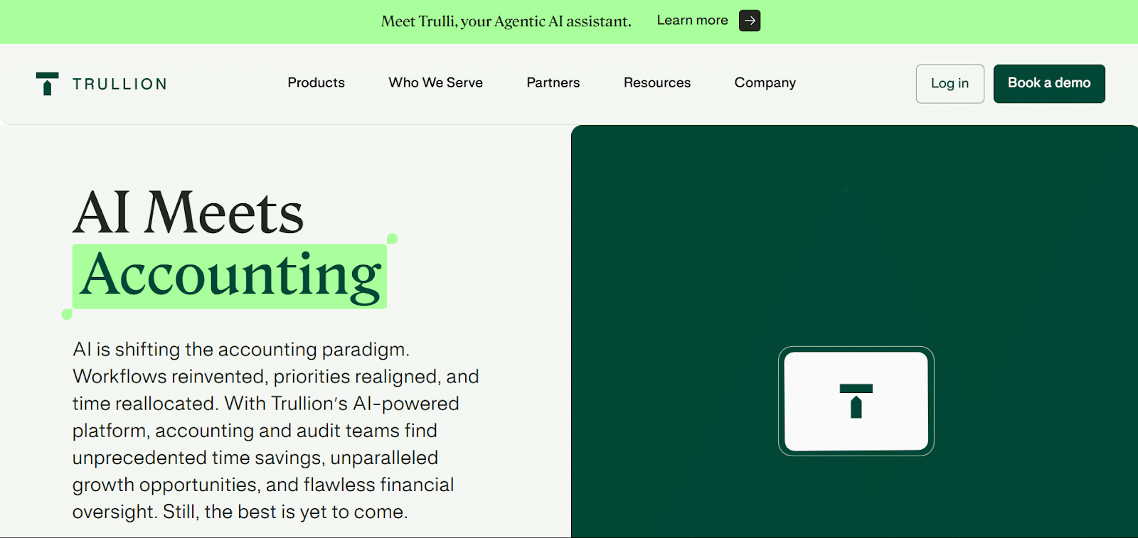 Trullion website page