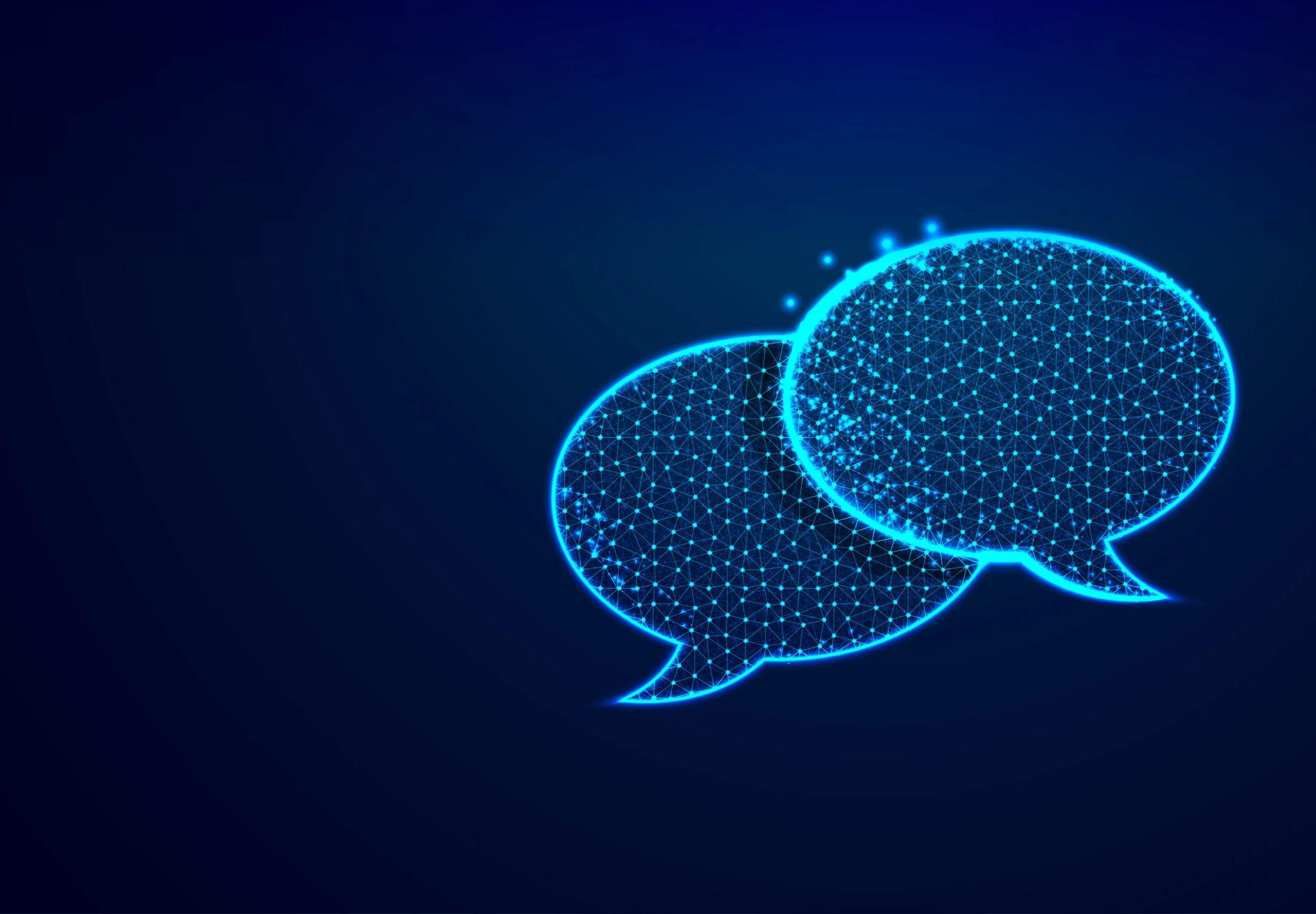 Dialogue chat clouds speech bubble icon depicting answer engine optimization
