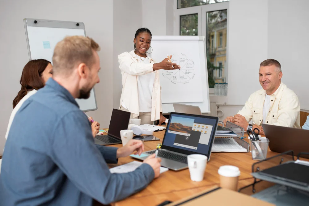 Accountants managing a project